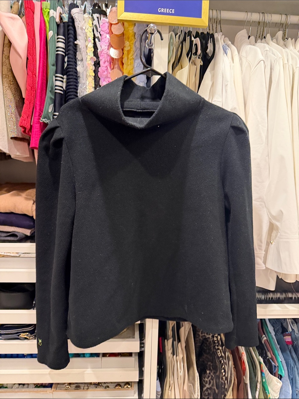 Dudley Stephens Women's Black Funnel/Cowl Neck Fleece